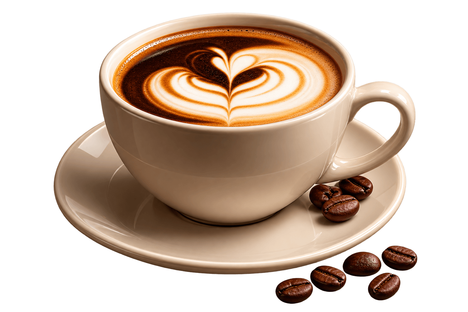 Cappuccino with latte art